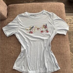 Columbia Light Blue Crewneck Logo Tee